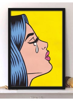 Wall Posters with Crying Person Pop Art And Frame - Wall Arts Home Décor Photo Frames - 40x55cm by Spoil Your Wall
