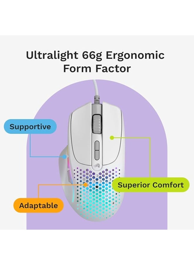 Glorious MOUSE GLORIOUS MODEL IV2 WIRED WHITE GLO-MS-IV2-W-WHT - Image 2
