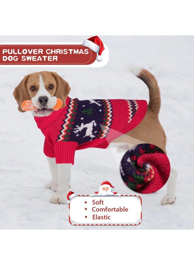 Queenmore Christmas Dog Sweater Small Size French Bulldog Warm Pullover for Dogs Chihuahua Coat Dachshund Clothing for Dog Cat Winter Christmas S - Image 5