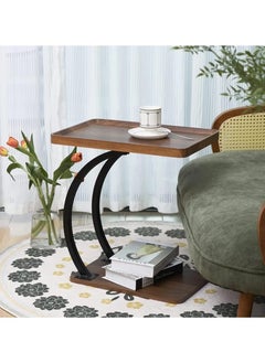 DubaiGallery Side Table Small Bedside Table Mini Skinny Bedside Table End Table, Space Saving Height 27.6 inches (70 cm) C-Shaped Coffee Table, Side Sofa Snack Table for Sofa Reclining Furniture  - Image 3