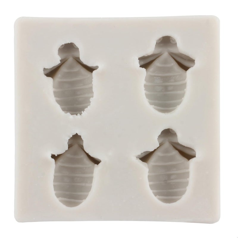 MYPRACS Bumble Bee Silicone Mold Honeycomb Fondant Molds Bear Fondant Mold Chrysanthemum Flower Chocolate Mold For Sugar Cake Decoration Cupcake Topper Candy Polymer Clay Gum Paste Set Of 4 - Image 3