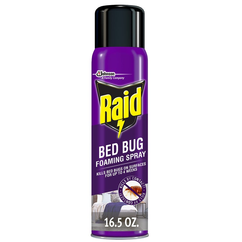 Raid Bed Bug Foaming Spray Kills Bed Bugs and Their Eggs for Indoor Use NonStaining Keeps Killing for Weeks 165 oz Pack of 1