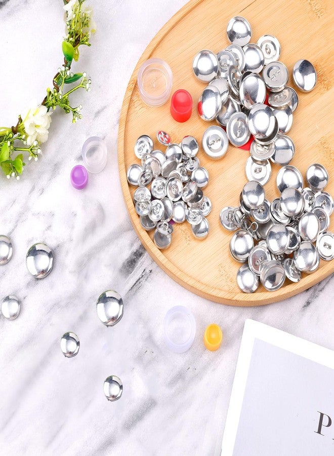 NQEUEPN 60pcs Button Covers, Sewing Cover Button Kit with Tools 3 Sizes DIY Fabric Buttons Fabric Covered Buttons to Make Your Own Buttons for Crafts DIY Lovers - Image 3