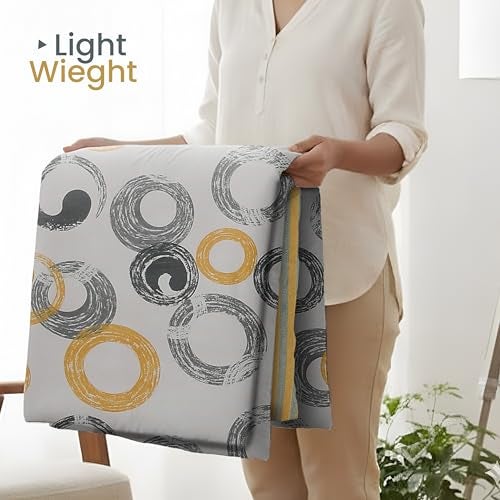 FRESH FROM LOOM غطاء لحاف قابل للعكس من قماش المايكروفايبر الناعم للغاية لسرير مفرد مع سحاب، (60 × 90 بوصة، عبوة من 1)  - Image 3