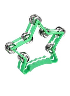 Generic Pentagram Star Tambourine Handbell Rhythm Shaker Bell Percussion 10” With Double Row 14x Jingle Pairs  - Image 1
