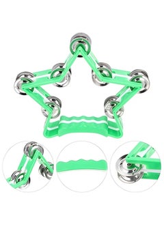 Generic Pentagram Star Tambourine Handbell Rhythm Shaker Bell Percussion 10” With Double Row 14x Jingle Pairs  - Image 3
