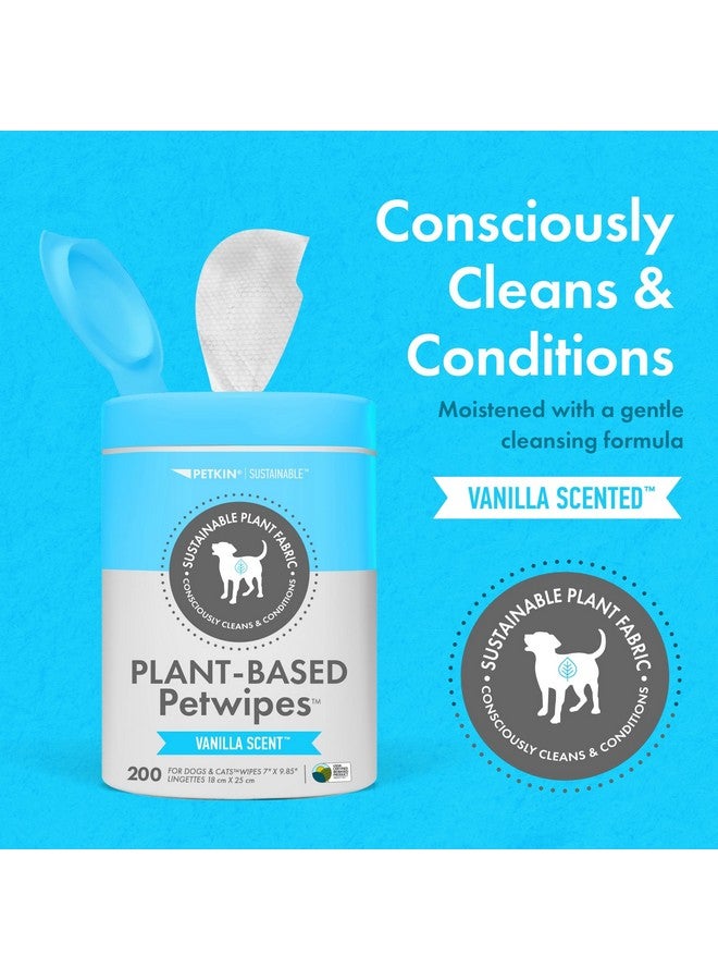 بيتكين مناديل بيتكين النباتية للحيوانات الأليفة، 200 منديل - مناديل كبيرة وسميكة، مستدامة، بيولوجية، للكلاب والقطط - للوجه، والكفوف، والأذنين، والجسم، ومنطقة العين - تنظف وترطب بوعي - فانيليا - Image 4