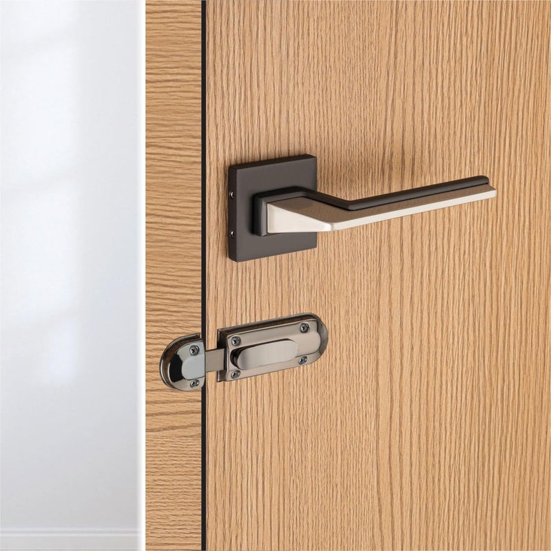 Sardar Luca Black Finish Mortise Door Lock Set - Main Door/ Bedroom Door/ Handle Lock for Home/ Office/ Hotel (with Door Latch) - Image 5