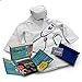 DIY jr My First Stethoscope Doctors Kit Includes Kid Sized Stethoscope Lab Coat Surgical Cap Name Tag Lanyard and Information Booklet - Image 3