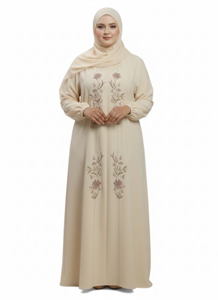 بريميم عباءة إسلامية طويلة مطرزة للنساء، فستان صلاة محتشم - Image 1