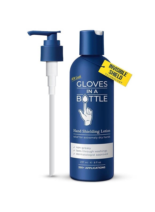 Gloves In A Bottle Shielding Lotion, Relief for Eczema and Psoriasis, (8 Fl Oz) with Pump - Image 1
