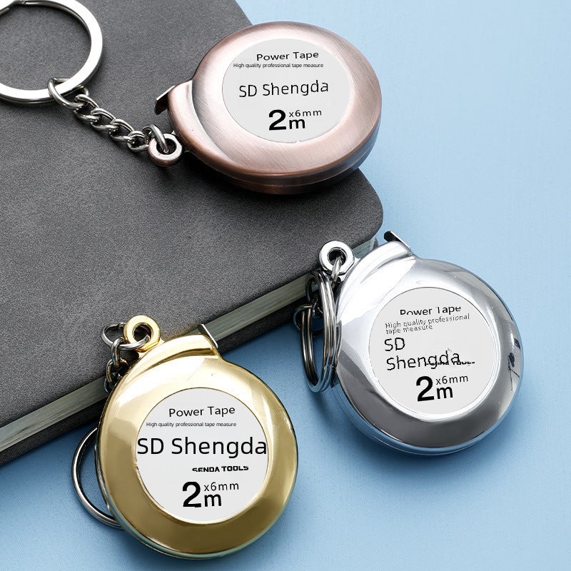 Manufacturer Cross-Border Whole Mini Keychain Tape Measure 2m Steel Tape Measure Gift Ruler Tape Measure Small Steel Ruler Printing Logo(2 m tape measure) - Image 3