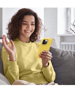 YOMNA YOMNA Compatible with iPhone 14 Pro Max 6.7'' Liquid Silicone Full Body Protective Case with Anti-Scratch,Soft Microfiber Lining,Camera Protective, Yellow  - Image 5