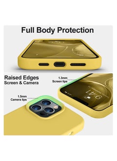 YOMNA YOMNA Compatible with iPhone 14 Pro Max 6.7'' Liquid Silicone Full Body Protective Case with Anti-Scratch,Soft Microfiber Lining,Camera Protective, Yellow  - Image 3