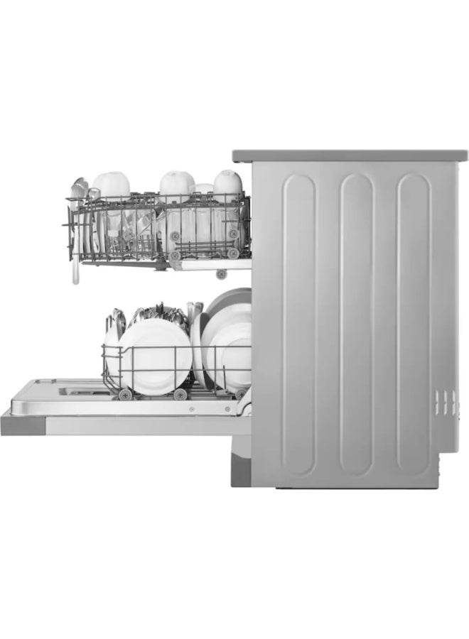 إل جي LG DFC811FL Freestanding Dishwasher, Silver, Stainless Steel Tub, 13 Place Settings, 8 Programmes, Inverter Direct Drive Motor DFC811FL silver - Image 1