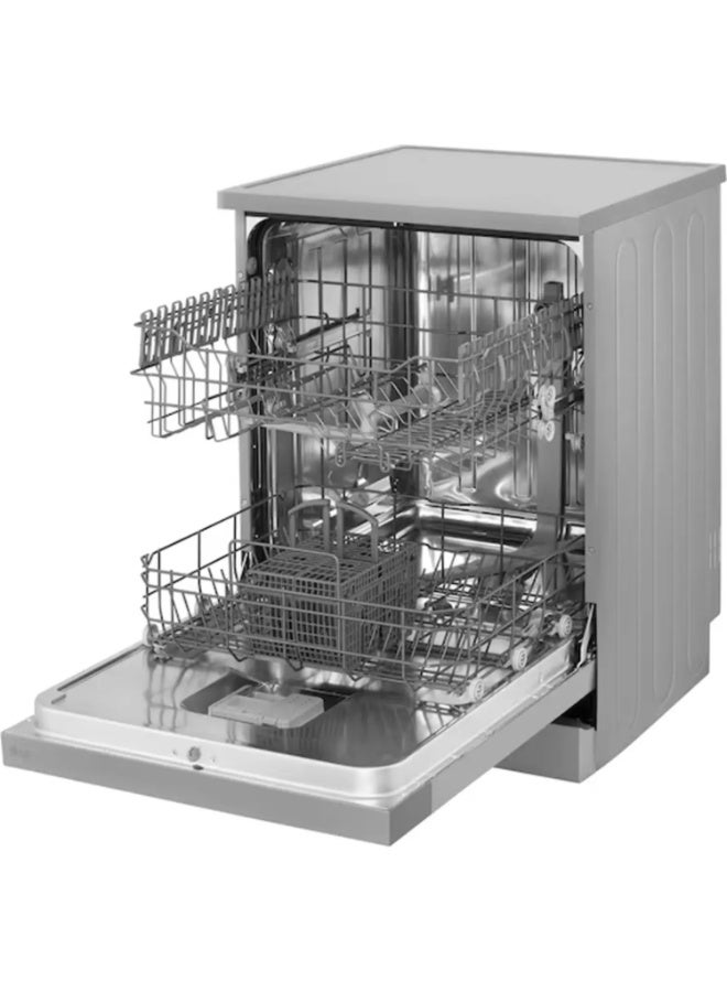 إل جي LG DFC811FL Freestanding Dishwasher, Silver, Stainless Steel Tub, 13 Place Settings, 8 Programmes, Inverter Direct Drive Motor DFC811FL silver - Image 4