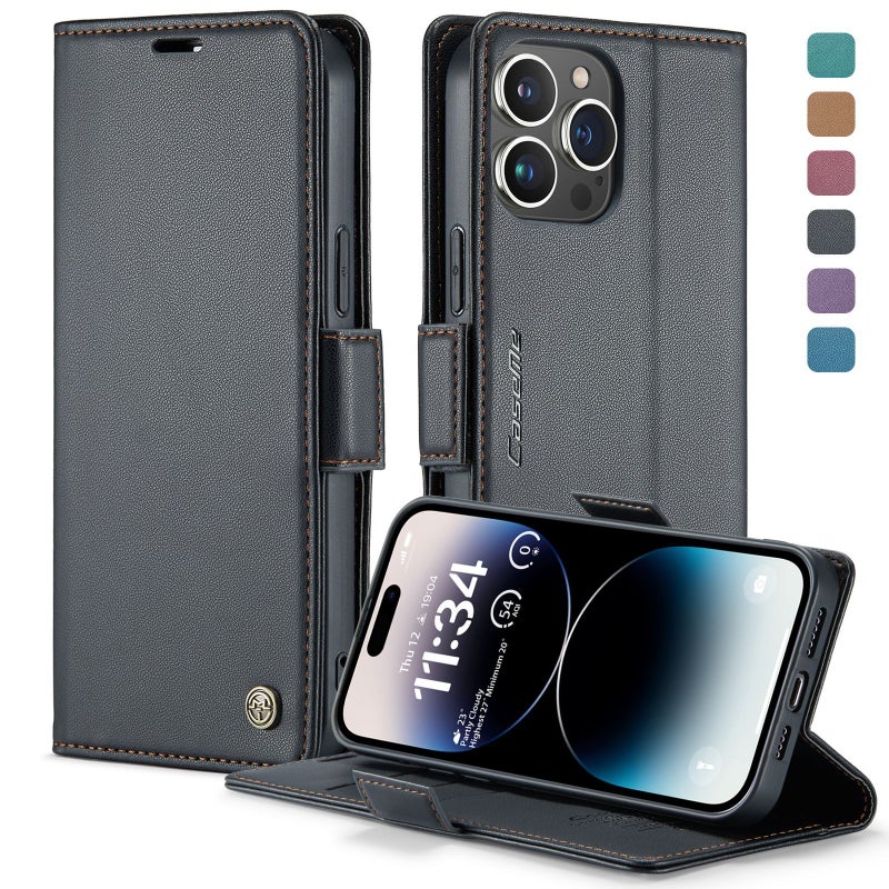 CaseMe Flip Case for iPhone 17 Pro Max with Card Holder, Kickstand, Magnetic Shockproof - Image 1