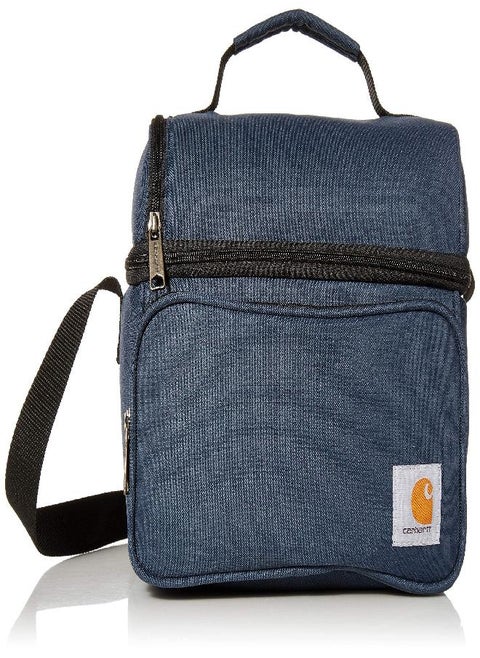 Carhartt Insulated 12 Can Two Compartment Lunch Cooler, Durable Fully-Insulated Lunch Box, Navy