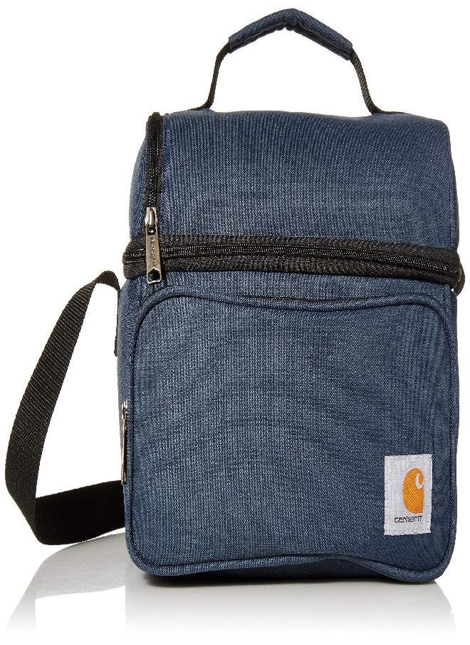 carhartt - Carhartt Insulated 12 Can Two Compartment Lunch Cooler, Durable Fully-Insulated Lunch Box, Navy - Image 1
