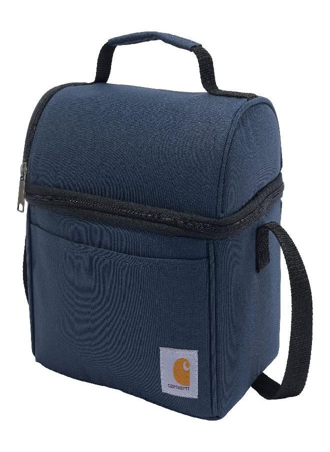 carhartt - Carhartt Insulated 12 Can Two Compartment Lunch Cooler, Durable Fully-Insulated Lunch Box, Navy - Image 1