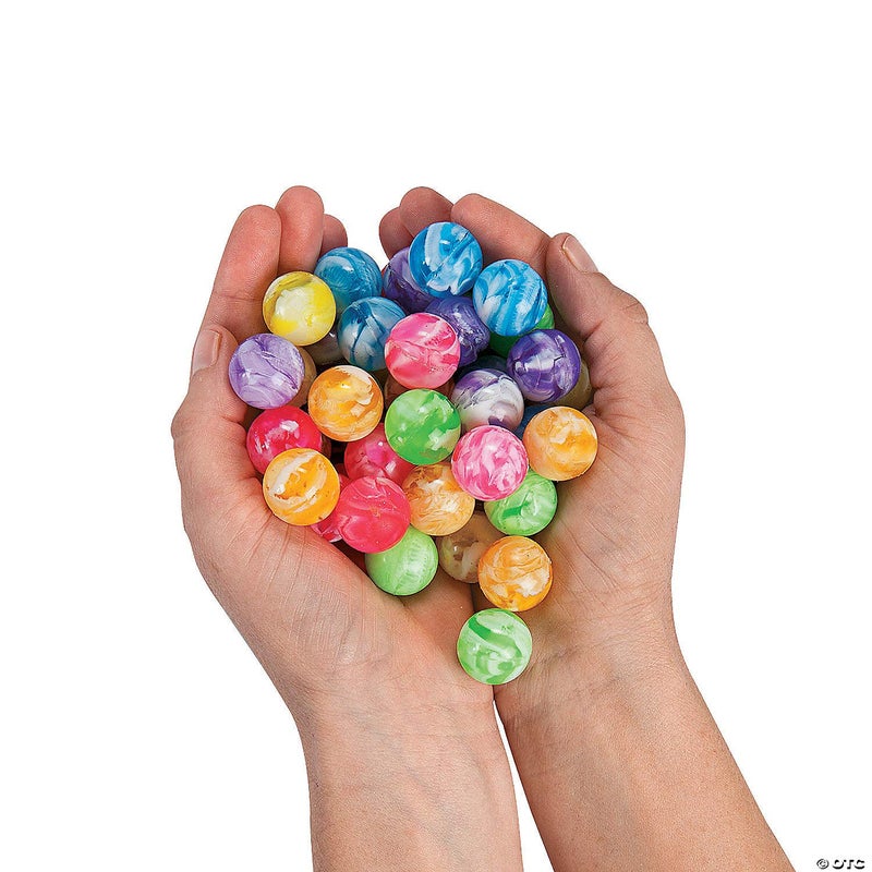 Fun Express Neon Marbleized Bouncy Balls - Bulk Set of 48 Small bouncey Balls - Image 3