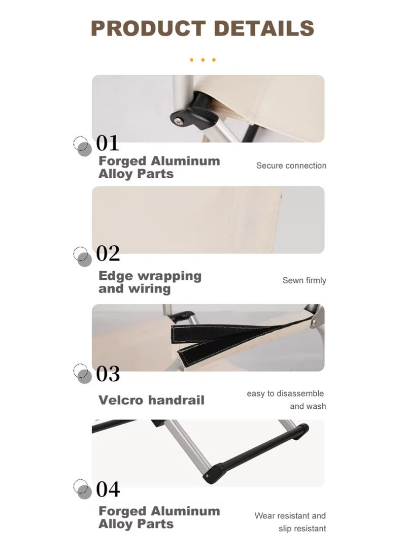 بلو فاير كرسي طي ألومنيوم خفيف الوزن - كرسي مريح متنقل للتخييم والشاطئ والصيد والسفر مع تصميم قابل للطي وسعة تحمل عالية - Image 5