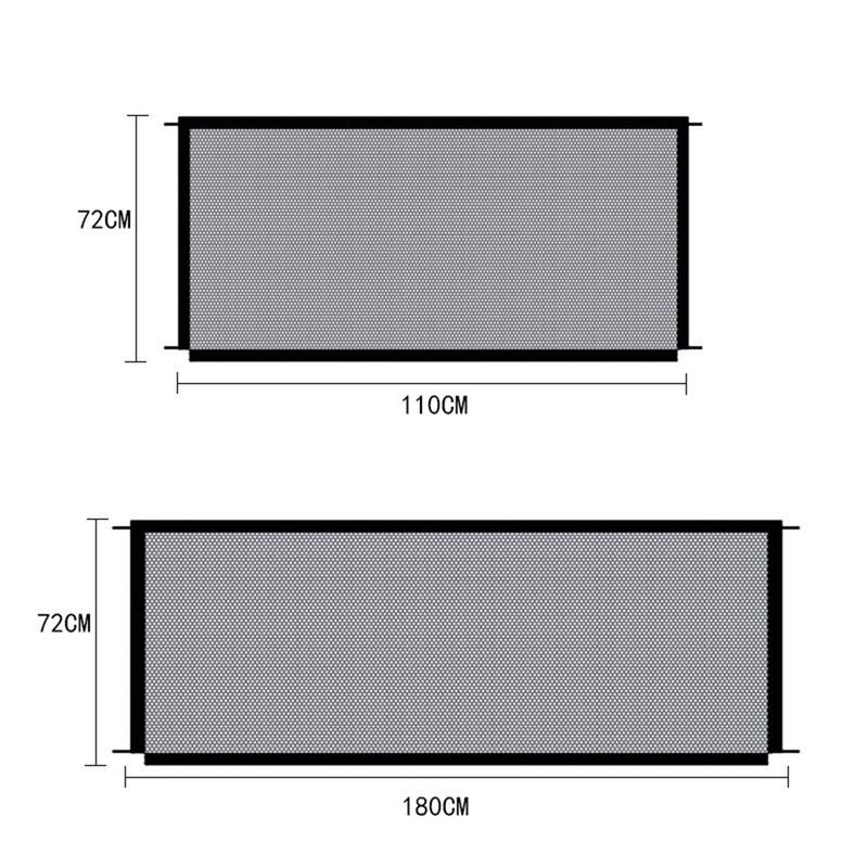 Dog Safety Gate Pet Safe Mesh Fence Portable Folding Baby Safety Gate Install Anywhere 180*72CM - Image 4