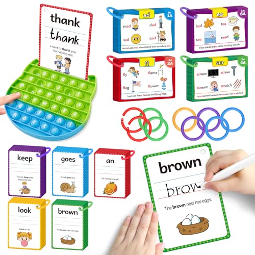 Aizweb Sight Words Flash Cards Phonics Games Learn to Read Spelling Reading Learning Games Dolch Site Words Digraphs CVC Blends Long Vowel Sounds for Prek Kindergarten 1st 2nd 3rd Speech Therapy - Image 1