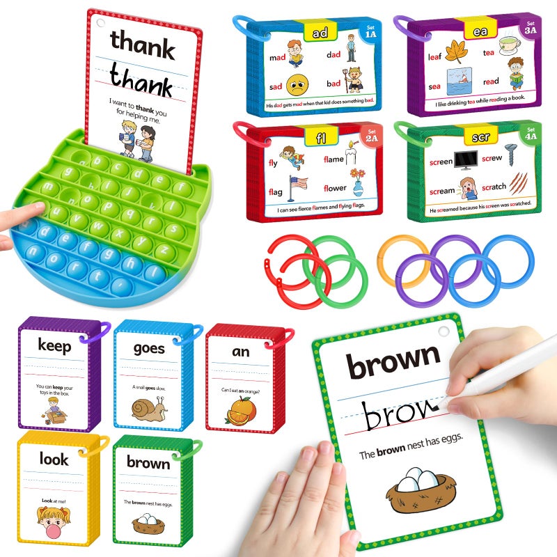 Aizweb Sight Words Flash Cards Phonics Games Learn to Read Spelling Reading Learning Games Dolch Site Words Digraphs CVC Blends Long Vowel Sounds for Prek Kindergarten 1st 2nd 3rd Speech Therapy - Image 3