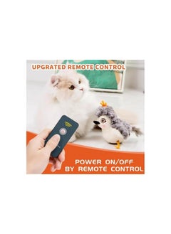 Interactive Chirping Bird Cat Toy, Upgraded Simulated Chirping Bird, Celery Pets Cat Toy, Celery Pets Chirping Bird, Flapping Bird Cat Toy, Rechargeable Interactive Cat Toys For Indoor Cats (Remote-B)