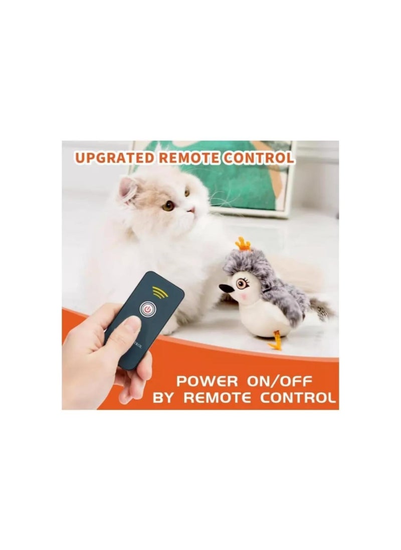 Generic - Interactive Chirping Bird Cat Toy, Upgraded Simulated Chirping Bird, Celery Pets Cat Toy, Celery Pets Chirping Bird, Flapping Bird Cat Toy, Rechargeable Interactive Cat Toys For Indoor Cats (Remote-B) - Image 1