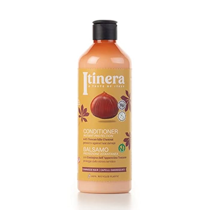 ITÍNERA Instant Protection Conditioner with Tuscan Hills Chestnut (12.51 fl oz) - for Damaged Hair - Vegan Friendly - 96% Natural Origin Ingredients - Image 1