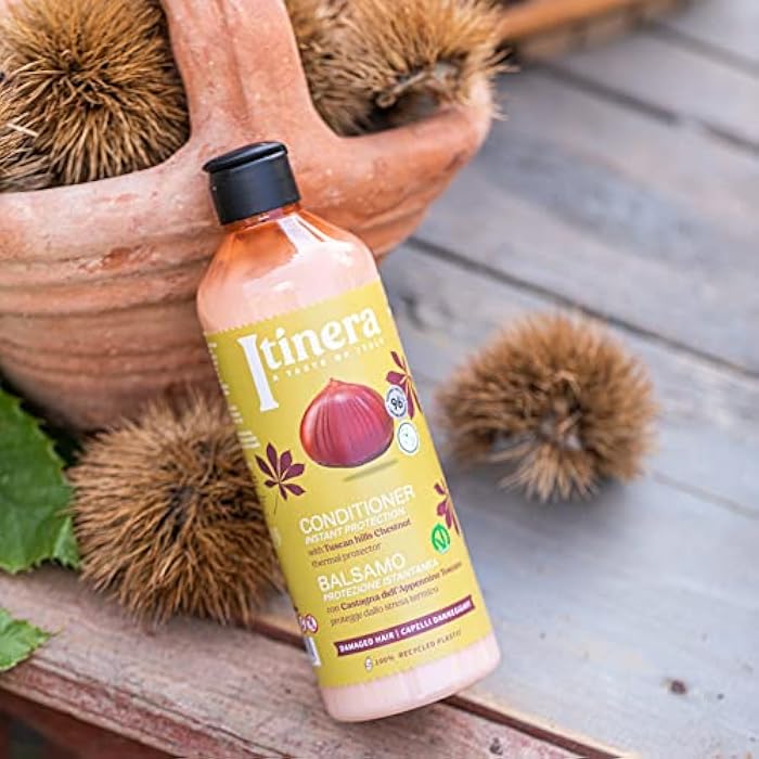 ITÍNERA Instant Protection Conditioner with Tuscan Hills Chestnut (12.51 fl oz) - for Damaged Hair - Vegan Friendly - 96% Natural Origin Ingredients - Image 5