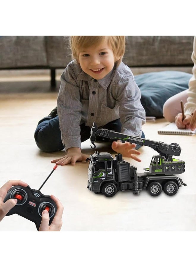 Chabeia Remote-controlled crane truck/engineering vehicle - Mechanical Construction Car, Electrical Engineering Toy Car, RC Forklift Gifts for Kids - Image 3