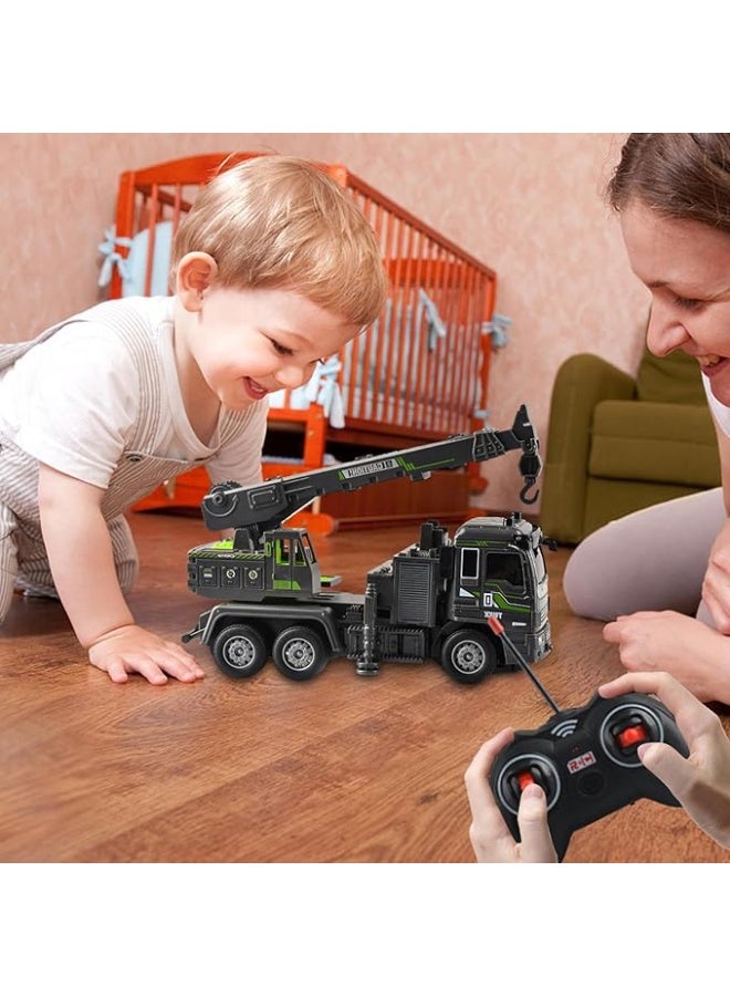 Chabeia Remote-controlled crane truck/engineering vehicle - Mechanical Construction Car, Electrical Engineering Toy Car, RC Forklift Gifts for Kids - Image 4
