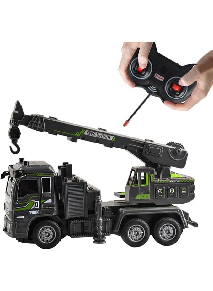 Chabeia Remote-controlled crane truck/engineering vehicle - Mechanical Construction Car, Electrical Engineering Toy Car, RC Forklift Gifts for Kids - Image 1