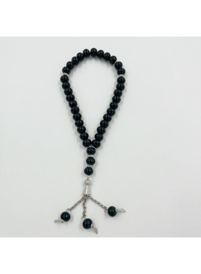 NIBEMINENT 33 Muslim Prayer Beads Black/10mm 