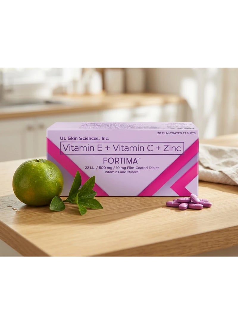 Fortima Multivitamin Tablets with Vitamin E, Vitamin C & Zinc | 30 Tablets Pack - Image 3