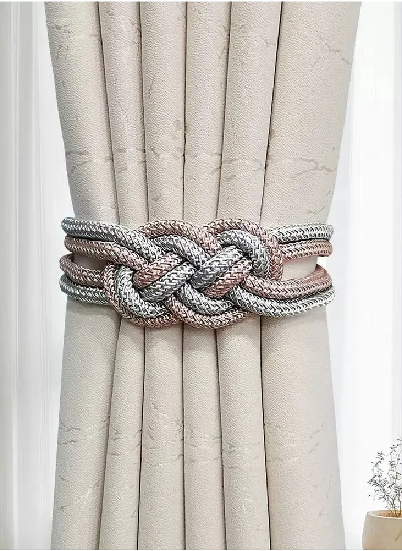 ماركة غير محددة - مسكات ستائر مكونة من قطعتين بطرف مغناطيسي - Image 1