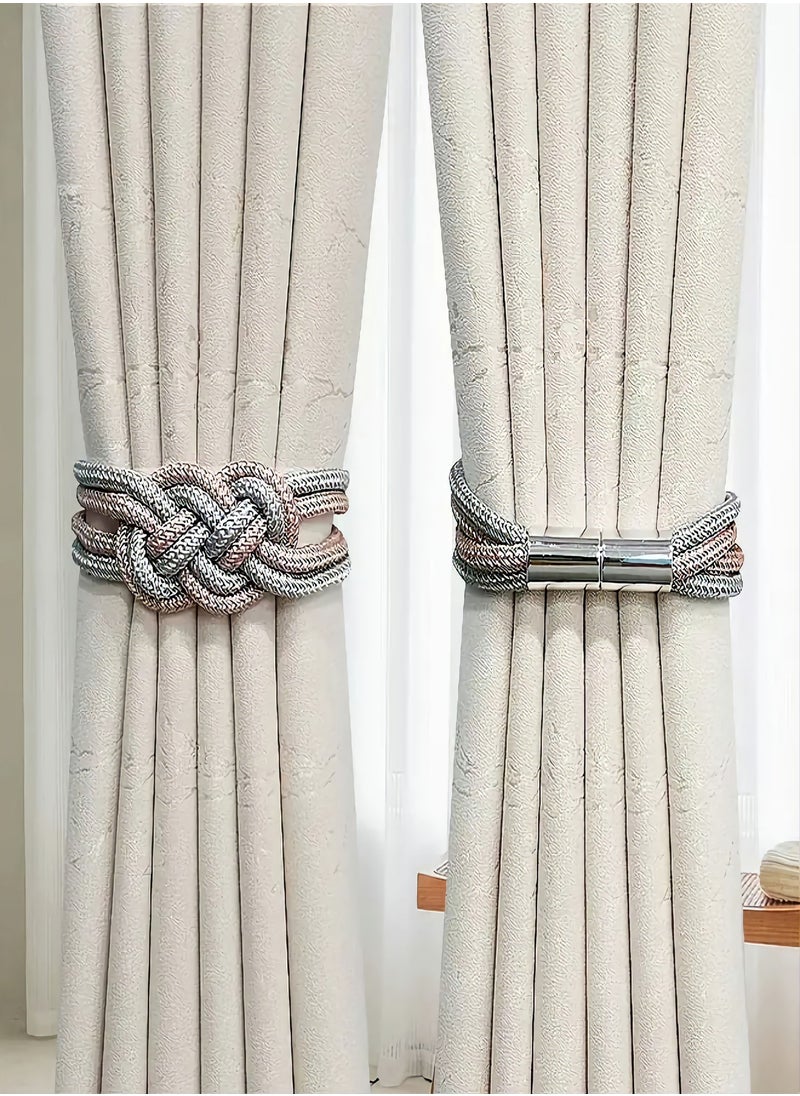 ماركة غير محددة - مسكات ستائر مكونة من قطعتين بطرف مغناطيسي - Image 1