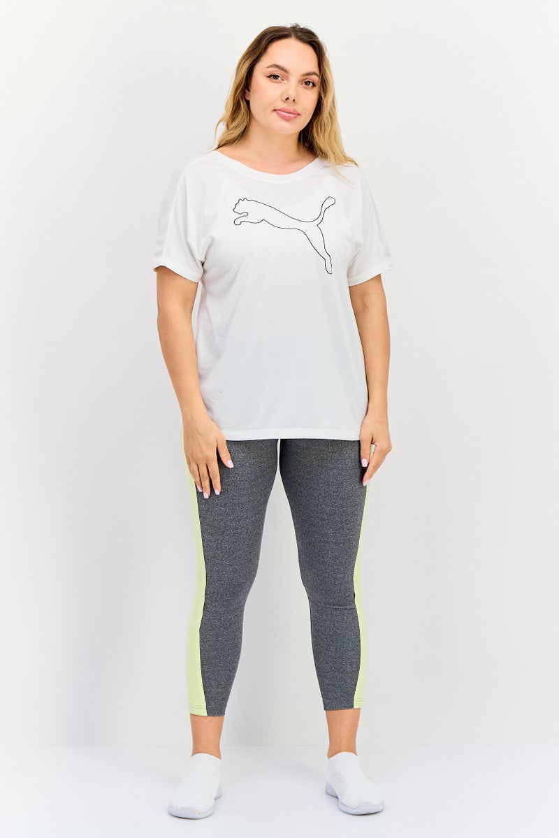 PUMA Women Regular Fit Short Sleeve Training T-Shirts, White - Image 2