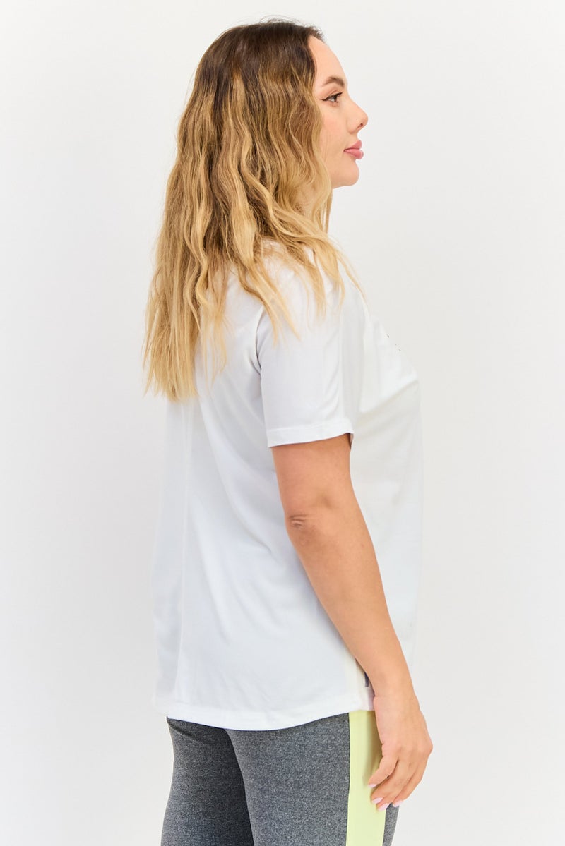 PUMA Women Regular Fit Short Sleeve Training T-Shirts, White - Image 3