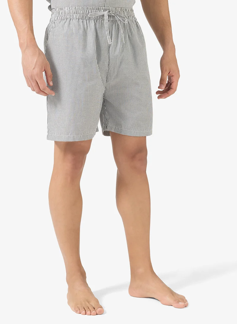 Seventy Five  Nightwear Shirt & Shorts Set for Men | Best Price UAE