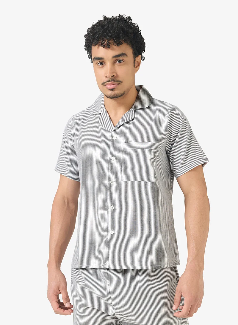 Seventy Five  Nightwear Shirt & Shorts Set for Men | Best Price UAE