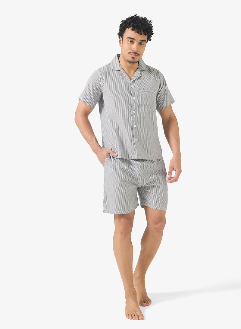 Seventy Five Nightwear Shirt & Shorts Set - Image 1