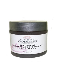 Glimmer Goddess Organic Exfoliating Chocolate Cherry Face Mask Hydrates and Brightens Facial Skin 2 oz