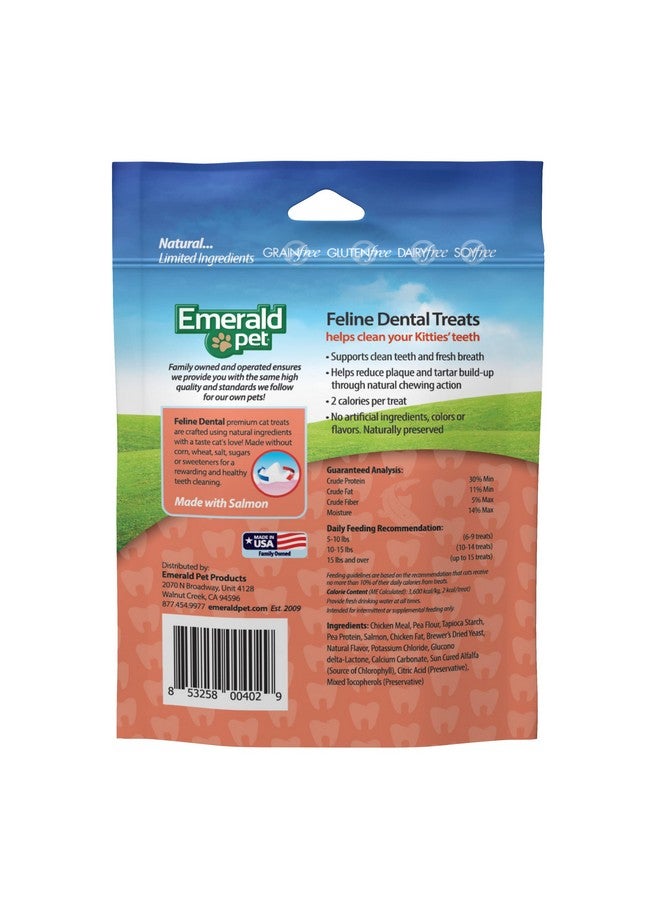 إميرالد بيت مكافآت أسنان القطط - مكافآت أسنان القطط اللذيذة والمقرمشة خالية من الحبوب - مكافآت أسنان طبيعية لتنظيف أسنان القطط، وتنقية أنفاسها، وتقليل تراكم البلاك والجير - مكافآت سمك السلمون، 3 أونصة - Image 2