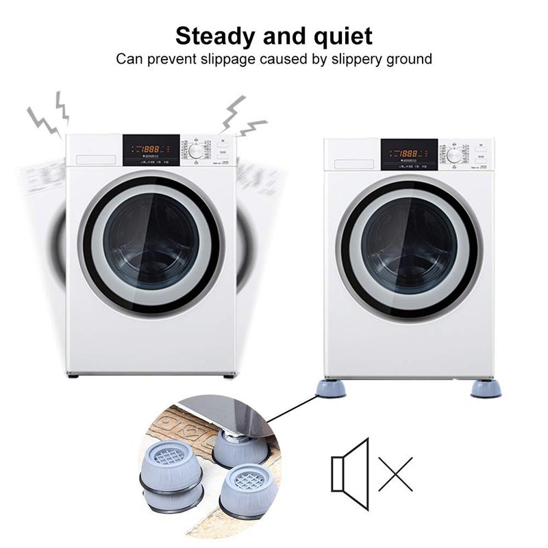 mwellewm 8 Pcs Shock and Noise Cancelling Washing Machine Support, Noise Reducing and Anti Slip Anti Vibration Rubber Washing Machine Feet Pads, Anti-Walk Dryer Washer Vibration Pads,Washing Machine Stabilizer - Image 3