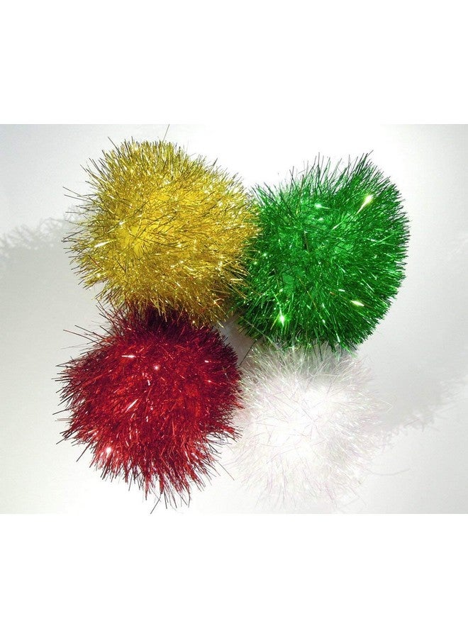 PETFAVORITES PETFAVORITES Bushy Sparkle Ball Cat Toy, Interactive Glitter Pom Pom Cat Toy Balls for Kittens, 12 Pack.  - Image 5