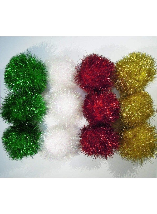 PETFAVORITES PETFAVORITES Bushy Sparkle Ball Cat Toy, Interactive Glitter Pom Pom Cat Toy Balls for Kittens, 12 Pack.  - Image 3